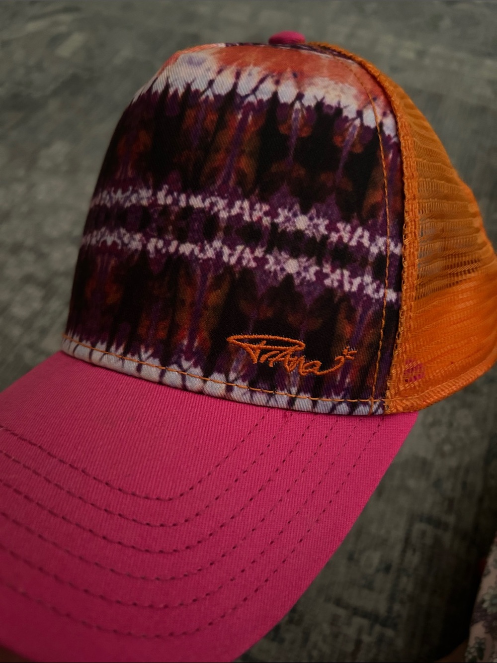 Prana Trucker Hat Pink Orange - Picture 8 of 9